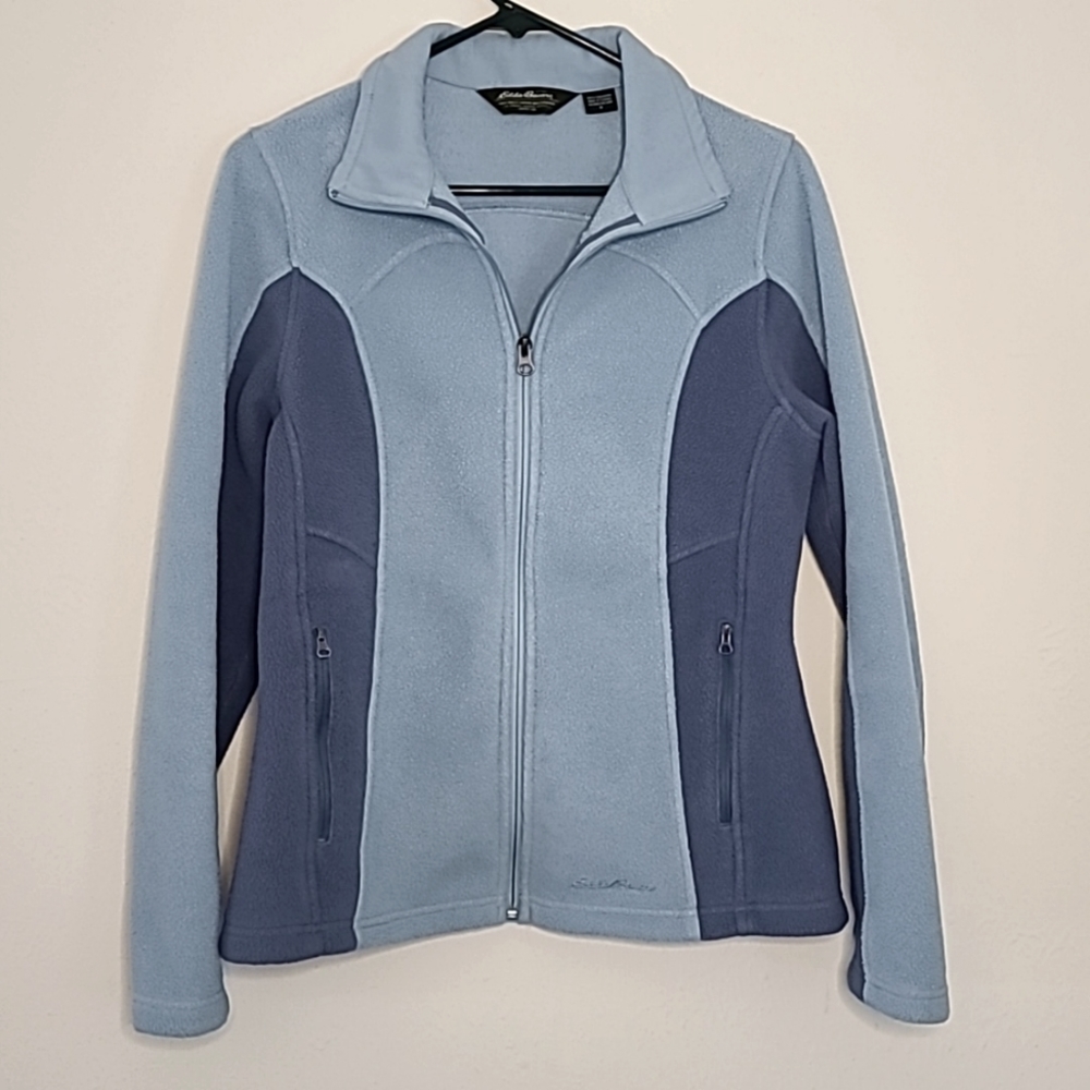 Eddie Bauer Powder Blue Full Zip Fleece Jacket